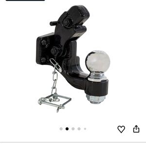 Premium Black Trailer Hitch with Silver Ball